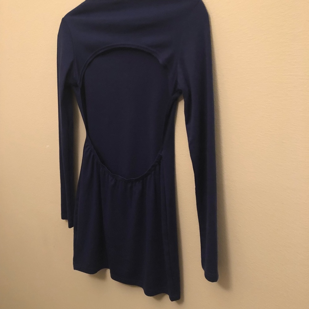 Blue Tobi Open Back Long Sleeve BodyCon Dress